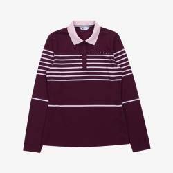 Fila Golf Pique Stripe Női T-shirt Szilva | HU-25096